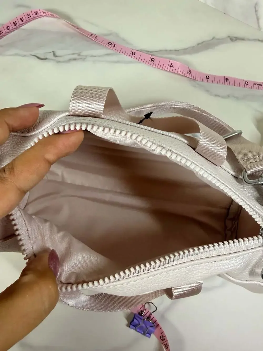 Nike Clash Mini Barrel Bag Pink Metallic Crossbody Duffel